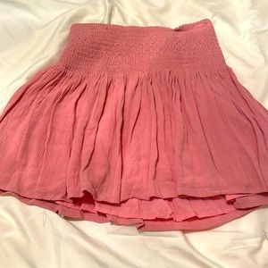 Pink mini skirt